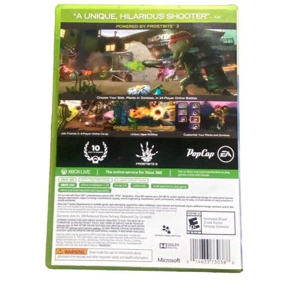 XBOX 360 Plants vs. Zombies Garden Warfare Video Game-Rated E 10+-GUC - Picture 2 of 3